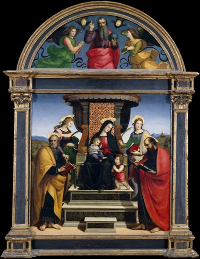 Madonna col Bambino in trono con santi da Raffaello Sanzio Raphael