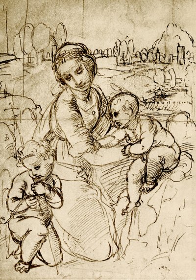 Madonna col Bambino e San Giovanni da Raffaello Sanzio Raphael