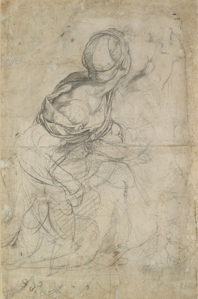 Studi per due donne inginocchiate da Raphael