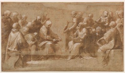 Studio per La disputa del Sacramento, 1508-1510 da Raphael