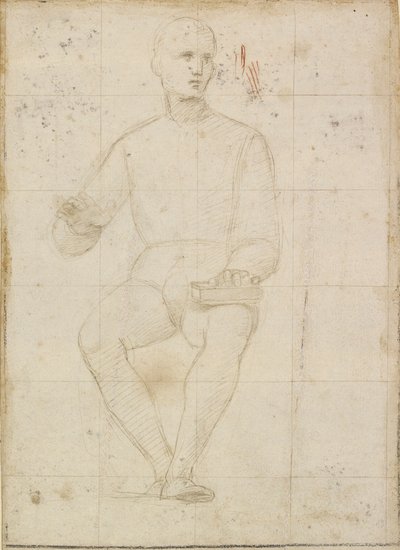 Studio di un uomo seduto, inizio XVI secolo da Raphael