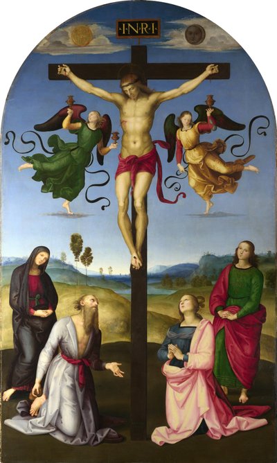 Il Cristo Crocifisso con la Vergine Maria, Santi e Angeli da Raphael