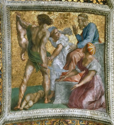 Il Giudizio di Salomone Affresco sul Soffitto nella Stanza della Segnatura da Raphael