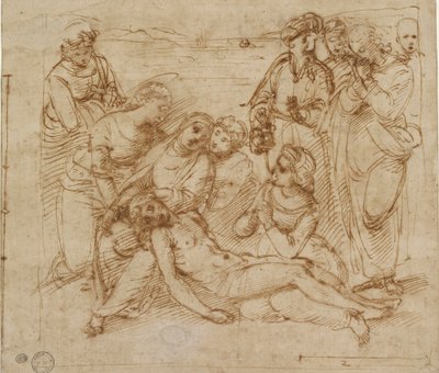 La lamentazione studio per la sepoltura di Cristo, inizio XVI secolo da Raphael