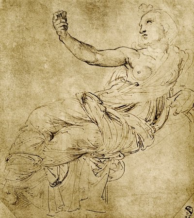 La Musa Euterpe da Raffaello Sanzio Raphael