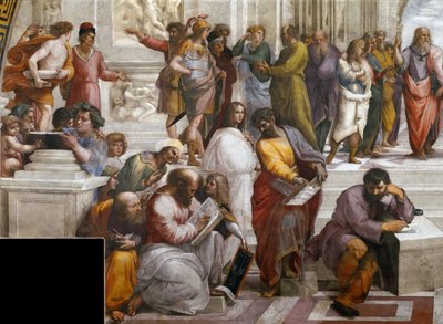 La Scuola di Atene. (dettaglio). Affresco nella Stanza della Segnatura, ca 1510-1511 da Raphael