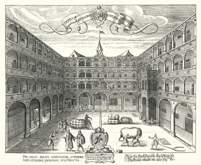 Il Fondaco dei Tedeschi, sede dei mercanti tedeschi a Venezia da Raphael Custos