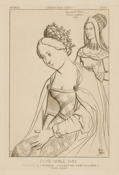 Elizabeth Clere, nobildonna inglese, 1495 da Raphael Jacquemin