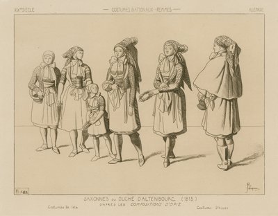 Costumi nazionali tedeschi - Ducato di Sassonia-Altenburg (1815) da Raphael Jacquemin