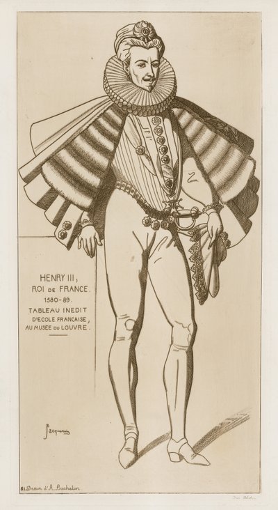 Enrico III, re di Francia, 1580-89 da Raphael Jacquemin