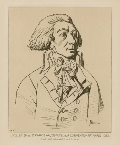 Louis-Michel le Peletier, deputato della Convenzione Nazionale, 1793 da Raphael Jacquemin
