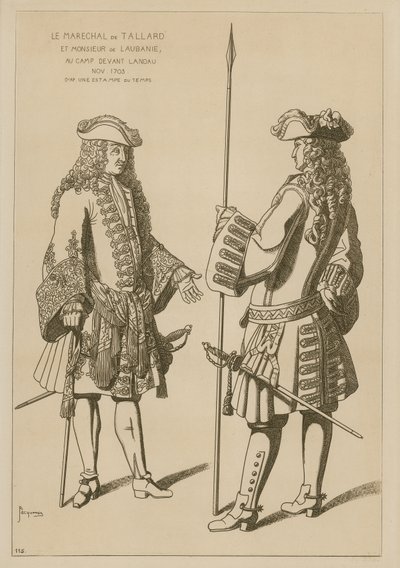 Maresciallo di Tallard e Mr Laubanie al campo prima della Battaglia di Landau, novembre 1703 da Raphael Jacquemin