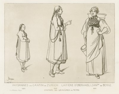 Contadini del cantone di Zurigo e lattaia di Oberhasli nel cantone di Berna da Raphael Jacquemin