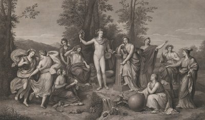 Apollo e le Muse sul Parnaso, 1784 da Raphael Morghen