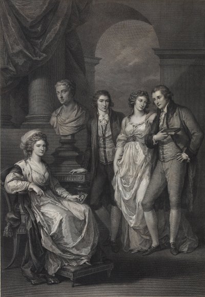 Ritratto di famiglia di Catherine Petrovna Baryatinskaya 1750-1811, nata Principessa di Holstein-Beck, 1793 da Raphael Morghen