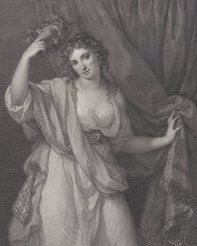 Lady Hamilton come la Musa Comica, Thalia, 1791 da Raphael Morghen