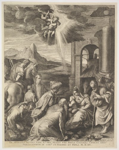Adorazione dei Magi da Raphael Sadeler