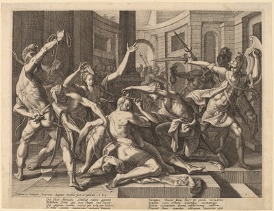 Dalila taglia i capelli di Sansone, 1589 da Raphael Sadeler