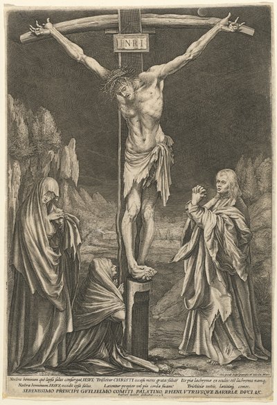 La piccola crocifissione da Raphael Sadeler I after Matthias Grünewald