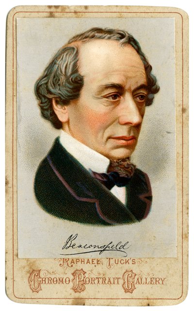 Benjamin Disraeli, 1° Conte di Beaconsfield, politico conservatore britannico del XIX secolo da Raphael Tuck