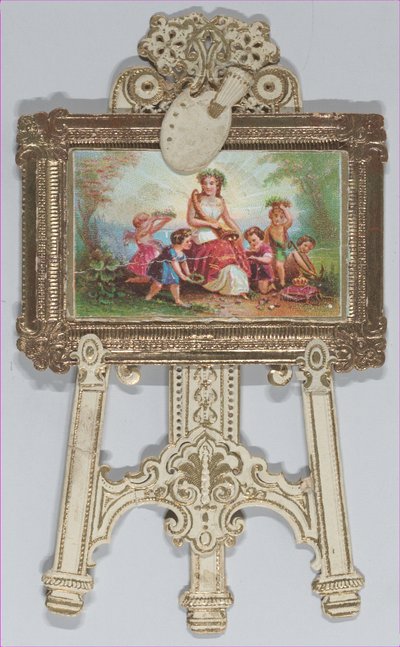 Valentine - Cavalletto in piedi, famiglia cromolitografata, 1873 da Raphael Tuck and Sons
