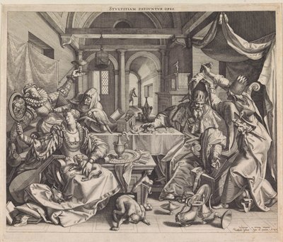 Allegoria della ricchezza, lussuria e stupidità da Raphaël Sadeler (I)