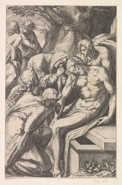 Compianto e sepoltura di Cristo da Raphaël Sadeler (I)