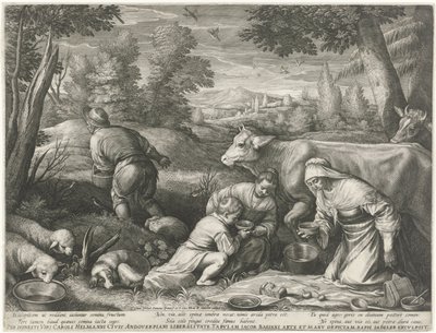 La piccola lattaia da Raphaël Sadeler (I)