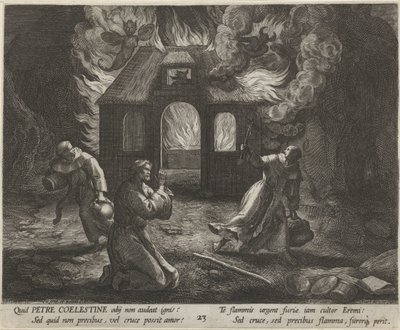 San Pietro Celestino come eremita da Raphaël Sadeler (I)