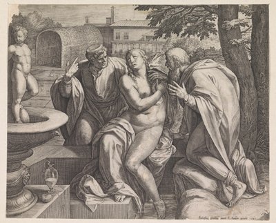 Susanna e i vecchioni da Raphaël Sadeler (I)