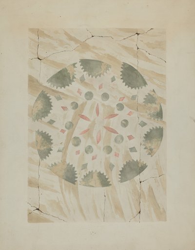 (dettaglio) di parete stencilata, c. 1937 da Ray Holden