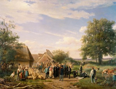 Napoleone III in visita alla fattoria di Coudray in Sologne da Raymond Esbrat