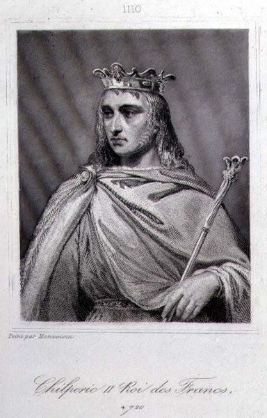 Chilperico II (c.675-721) re di Neustria da Raymond Quinsac (after) Monvoisin