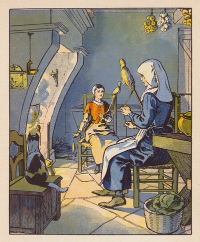 Jeanne a Domremy con sua madre da Raymond de la Neziere