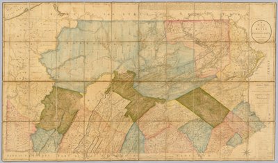 Mappa dello stato della Pennsylvania da Reading Howell