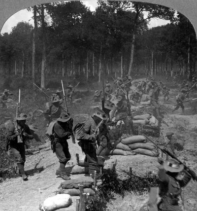 Scena di campo di battaglia della Prima Guerra Mondiale da Realistic Travels Publishers