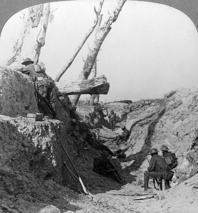Tenere la linea a Dickebusch, Fiandre, Belgio, Prima Guerra Mondiale, 7 giugno 1917 da Realistic Travels Publishers