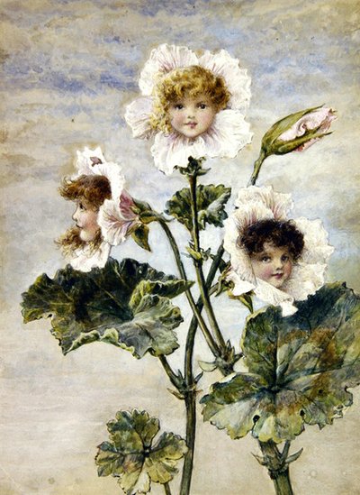 Geranio e Pisello odoroso - Bambini dei fiori - un paio da Rebecca Coleman