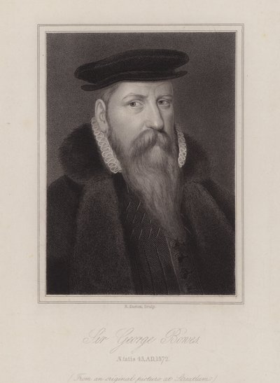 Sir George Bowes, soldato inglese (incisione) da Reginald Easton