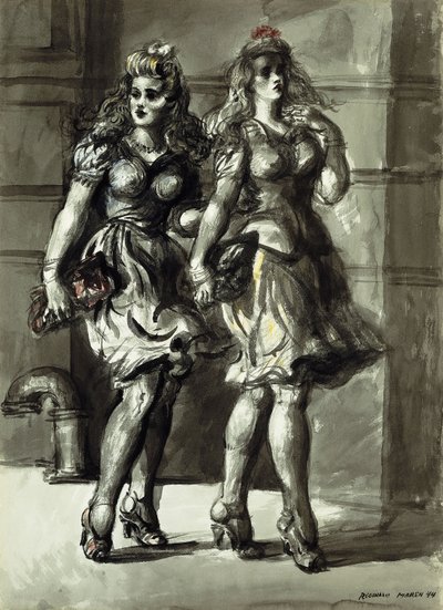 Due giovani donne a passeggio da Reginald Marsh