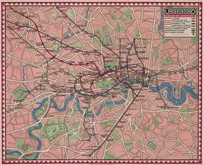 Mappa della metropolitana di Londra da Reginald Percy Gossop