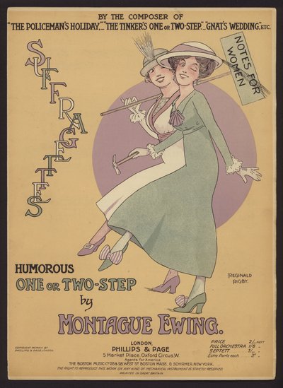 Humorous One or Two Step di Montague Ewing, copertina di spartito da Reginald Rigby