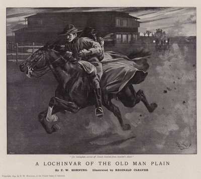 Un Lochinvar della pianura di Old Man (litografia) da Reginald Thomas Cleaver