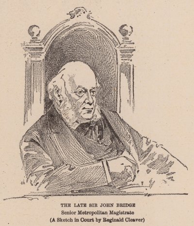 Il defunto Sir John Bridge (litografia) da Reginald Thomas Cleaver