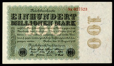 Papiermark della Repubblica di Weimar, era dell