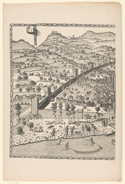 Veduta di Firenze (parte sinistra) da Reichsdruckerei