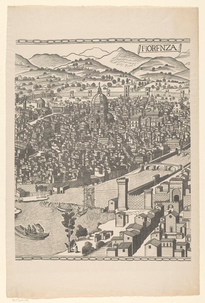Veduta di Firenze (parte centrale) da Reichsdruckerei
