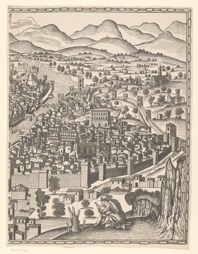 Veduta di Firenze (parte destra) da Reichsdruckerei