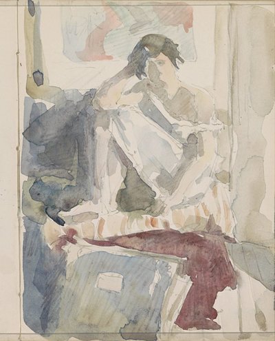 Donna seduta in un interno da Reijer Stolk