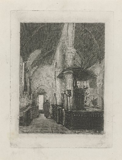 Interno di una chiesa da Reinier Evert Johannes Roeterink